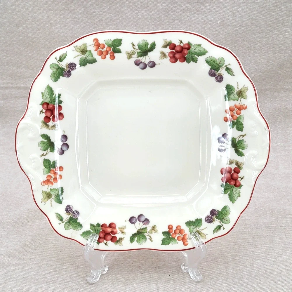 Wedgwood Provence Queen's Ware, Square Handled Cake Plate 10 1/2